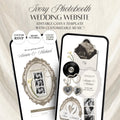 Ivory Photobooth Wedding Website Template | with RSVP & Music