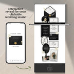 Black White Luxury Wedding Website Template | RSVP & Music