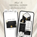 Black White Luxury Wedding Website Template | RSVP & Music